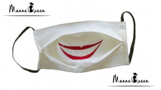 Maseczka z haftem (uśmiech) - ManneQueen
